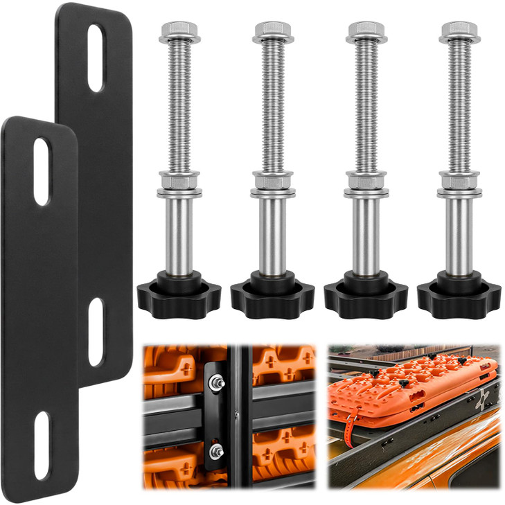 BRIGECAN TRACTION BOARD MOUNTING KIT, Easy-to-Install Recovery Board Mount, Safety Traction Board Mount, Universal