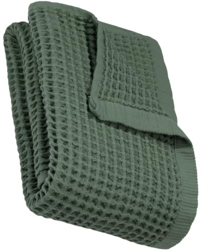 DEMMEX Organic Cotton Waffle Weave Turkish Bath Towel - Ultra Soft Lightweight Quick Dry, Oeko-Tex Certified, 100%