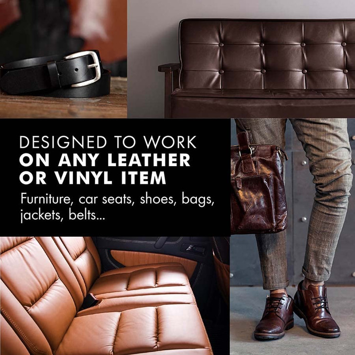 FORTIVO Leather Recoloring Balm, Leather Color Restorer, Scratch Remover, Couch Paint and Repair, Leather Balm for