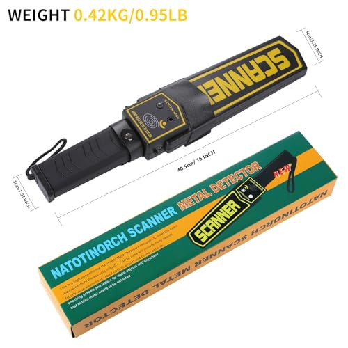 Handheld Metal Detector Wand,Security Scanner for Knives, Weapons,Metals