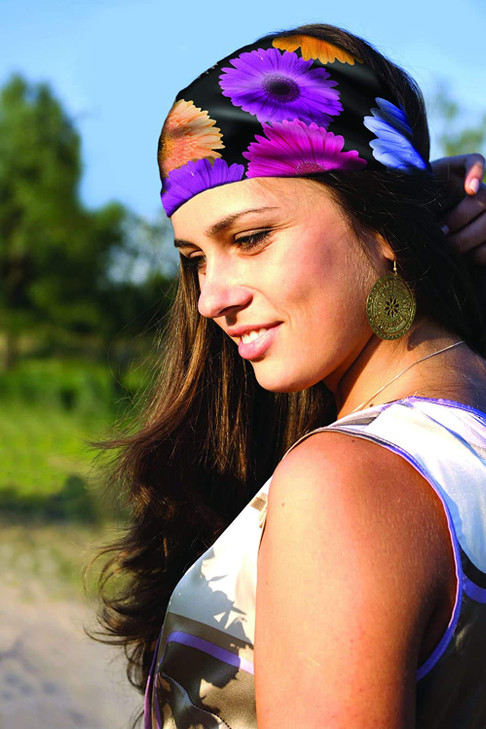 Spoontiques Red Hair Wrap - Multifunctional Bandanna, Headband, Hair Tie, Gaiter, and Scarf