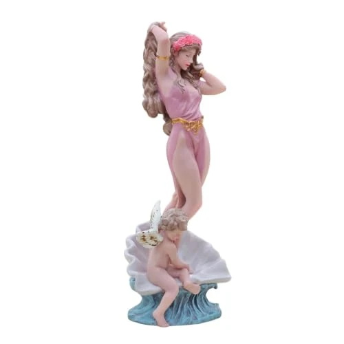 SAIONJI Aphrodite Statue, 9 Inch Greek Goddess Venus and Cupid Figurine