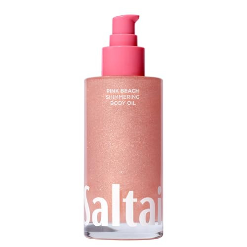 Saltair Shimmering Body Oil | Pink Beach Radiant Dry Moisturizer | 4 oz