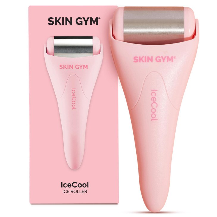 SKIN GYM IceCool Stainless Steel Ice Roller for Face | Cryo Facial Ice Roller for Puffiness & Redness Relief | Cold