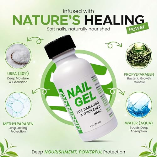 Urea Nail Gel - Softens Cracked Heel Calluses & Thick Toenails (Urea 40%)