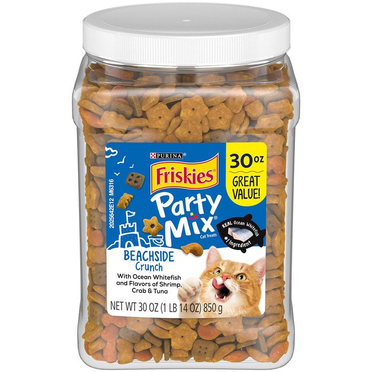 Purina Friskies Cat Treats, Party Mix Beachside Crunch - 30 Ounce (Pack of 1)