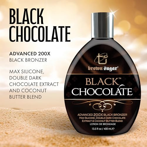 Brown Sugar Black Chocolate 200X Black Bronzer Tanning Lotion, 13.5 Fl Oz