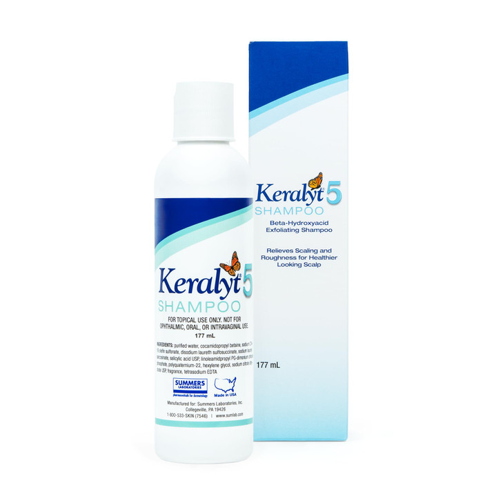 Keralyt 5 Anti-Dandruff Shampoo - Max Strength 5% Salicylic Acid Scalp Build-Up Clearing - Promotes Relief from