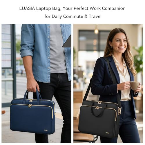 Lausiax Laptop Bag Case for Women Men Messenger Briefcase Bag, 17 17.3 Inch