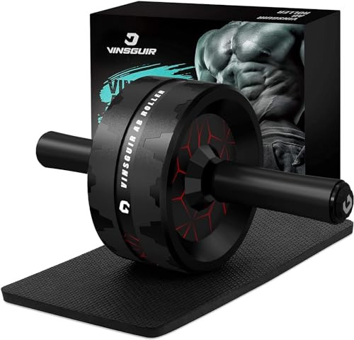 Vinsguir Ab Roller Wheel, Abs Workout Equipment for Abdominal & Core Strength Training, Exercise Wheels for Home Gym,