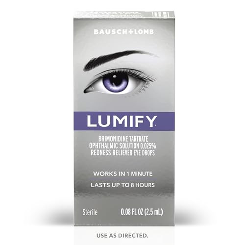 Lumify Redness Reliever Eye Drops, Works in 1 Minute, Lasts up to 8 Hours, Sterile, 0.08 fl oz (Pack of 2)