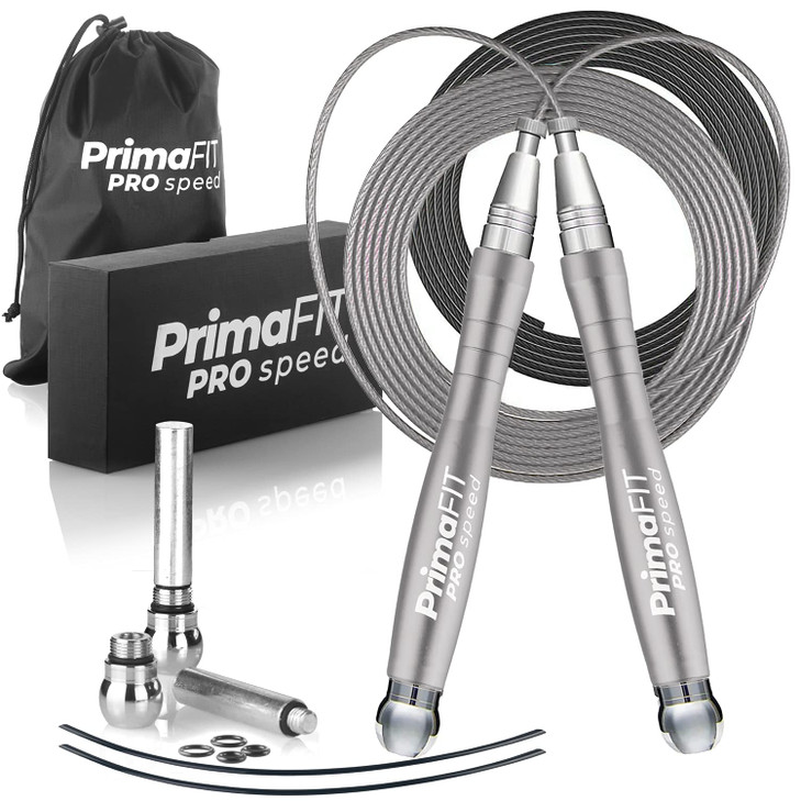 PrimaFIT Pro Speed Jump Rope for Adults, Weighted Skipping Rope for Boxing
