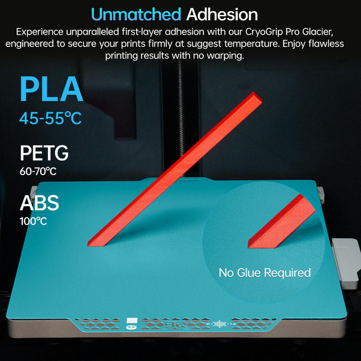 BIQU CryoGrip Pro Glacier 257x257mm Panda Build Plate for Bambu-Lab P1S/P1P/P2S/X1C/X1E/X2D/A1 3D Printer Double Sided