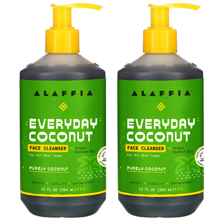 Alaffia Everyday Coconut Face Cleanser for All Skin Types. Leaves Skin Fresh and Hydrated with Fair Trade Coconut Oil