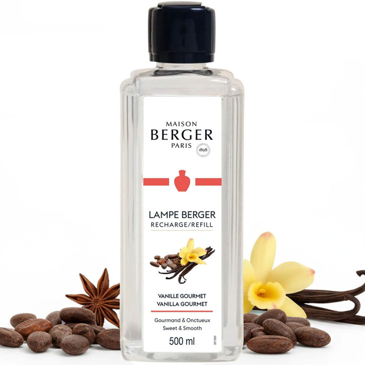 Maison Berger - Vanilla Gourmet - Lampe Berger Fragrance Refill for Home Fragrance Oil Diffuser - 16.9 Fluid Ounces -