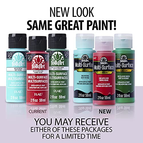 FolkArt PROMO830 Multi Satin Finish Acrylic Craft Paint Set Designed for Beginners and Artists, Non-Toxic Formula That