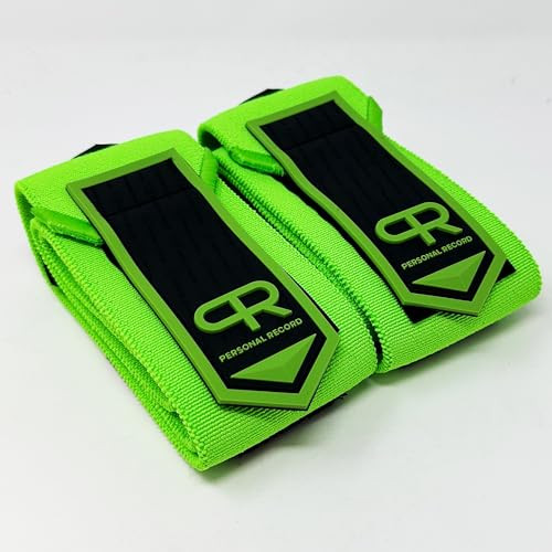 PR Personal Record Elbow Wraps for Weightlifting - Heavy Duty Construction, 25% More Elasticity, Reinforced Stitching,