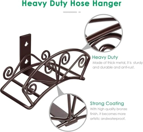TomCare Garden Hose Holder, Heavy Duty 150 ft Capacity Hose Hanger