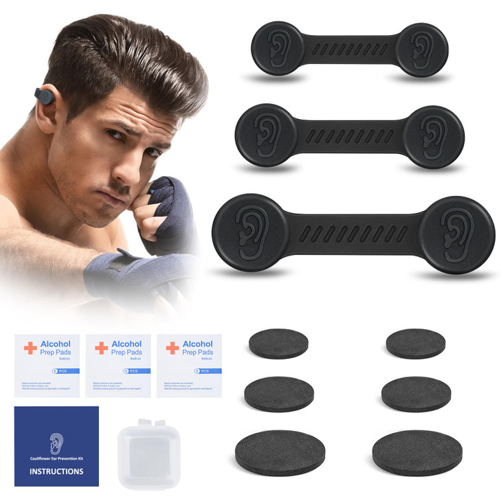 Cauliflower Ear Magnet - Effective Magnets Compression Kit - Prevention & Treatment of Hematomas & Keloid in BJJ,