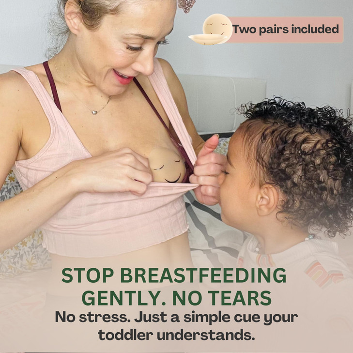 Feliz Wean 4" Silicone Nipple Covers for Stop Breastfeeding Toddlers | Gentle Breastfeeding Weaning Support for Moms &