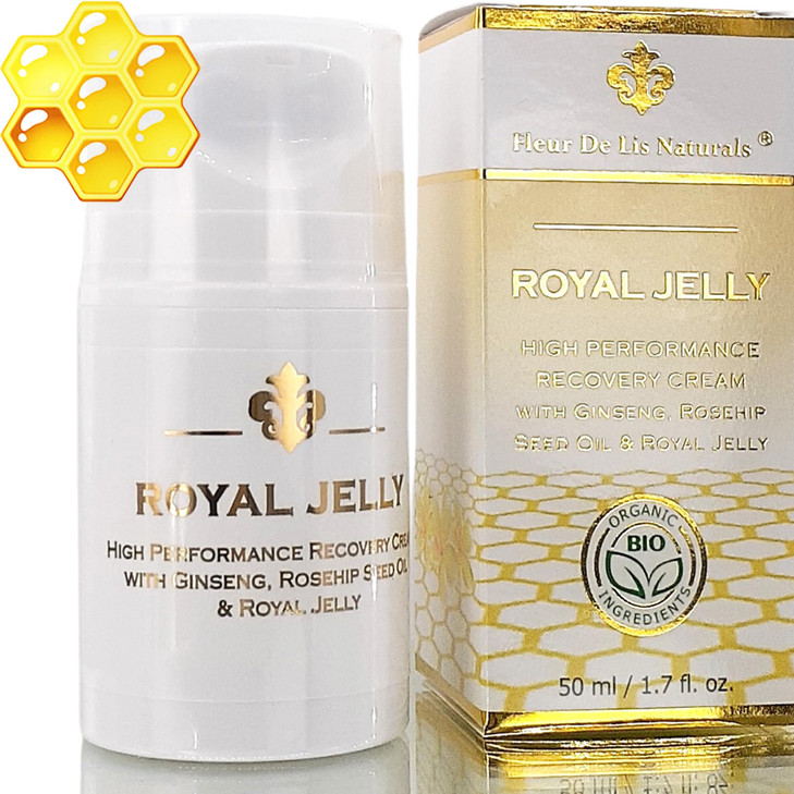 Royal Jelly Anti Wrinkle Face Cream for Dry Skin, Made in USA  1.7 oz