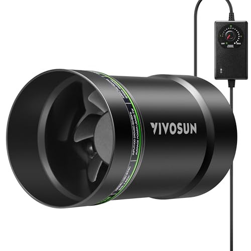 VIVOSUN 4" Inline Fan &Speed Controll 130 CFM Exhaust Fan for Home Workshop