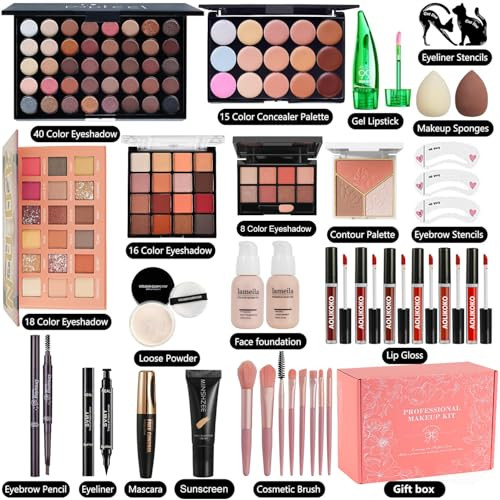 All in One Makeup Kit for Women Full Kit,Makeup Set for Women, Includes Eyeshadow