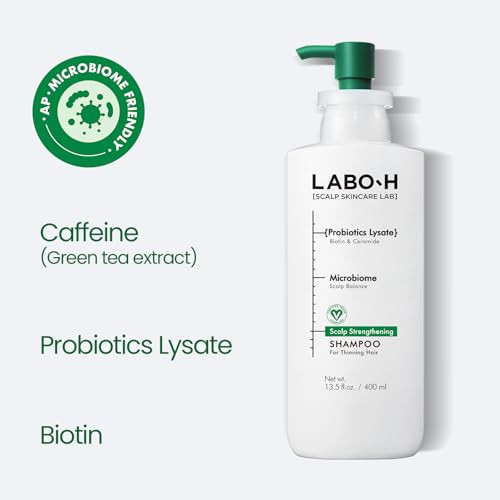 LABO.H Scalp Strengthening Shampoo for Hair Growth & Anti-Loss | Vegan Ceramide Haircare Routine with Rosemary Oil,