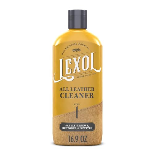 Leather Cleaner & Conditioner Kit by Lexol for Furniture, Car Interior, Shoes, Handbags, Includes 2 Application