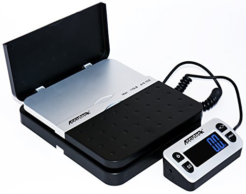 ACCUTECK 8580 High Capacity 110 Lbs High Accuracy 0.1OZ Digital Postal Scale with Remote Display, Batteries and USB