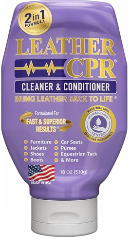 Leather CPR Cleaner and Conditioner 18oz. Bring Leather Back To Life on Furniture, Car Seats, Handbags, Jackets,