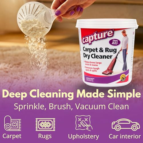 Capture Carpet & Rug Dry Cleaner Carpet Deodorizer & Freshener Powder 2.5lb