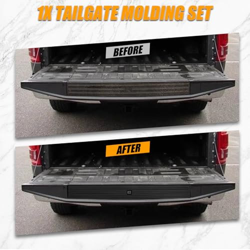 RANSOTO Tailgate Molding Trim Compatible with Ford F150 F-150 2015-2020 Flexible Flex Step Cap Top Trim Protector