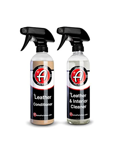Adam's Polishes Leather Care Kit - Leather Cleaner & Conditioner Car Cleaning Supplies | UV Protection for Interior