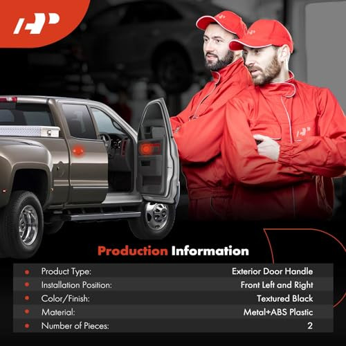 A-Premium Outside Exterior Door Handles - Front Driver and Passenger Side
