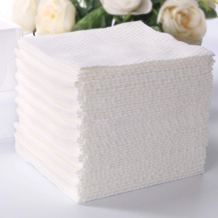 XICHEN 2 Box of 80 pcs Disposable Towel for Washing Face Cotton Pads Cosmetic Cotton Can be Wet and Dry