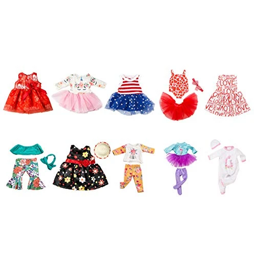 ZQDOLL 19 pcs American Doll Clothes Accessories, for 18 inch Doll Play Set