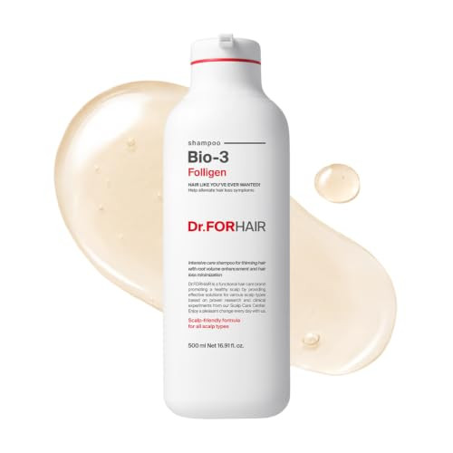 Dr.FORHAIR Folligen Bio-3 Shampoo | Korean Hair Care | Clarifying, Volumizing & Root Boost | For Hair Thickening &