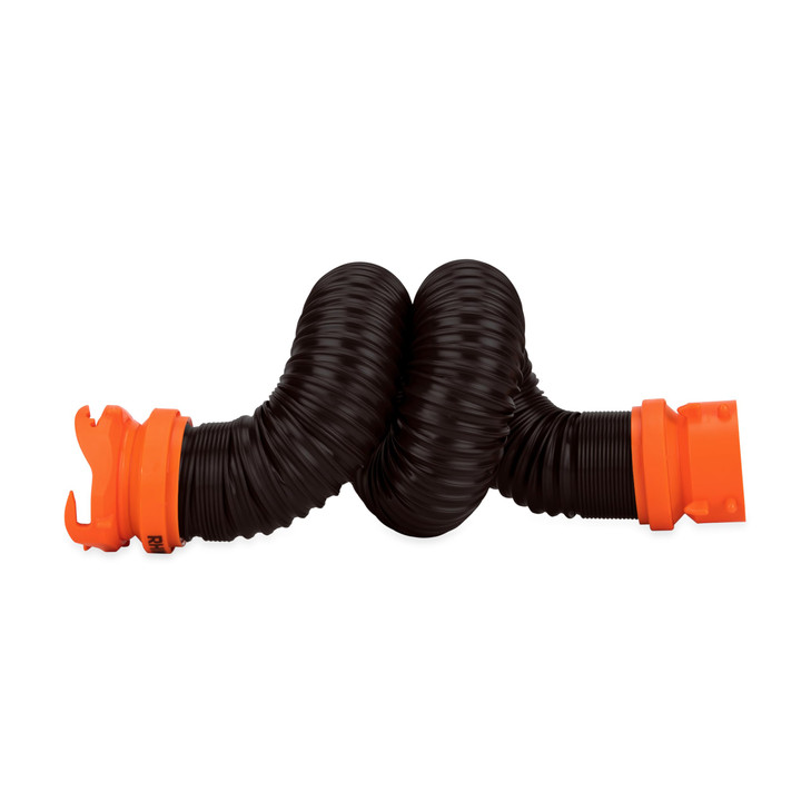 Camco RhinoFLEX RV 5ft Sewer Hose Extension Kit with Swivel Fitting - 39765, Black