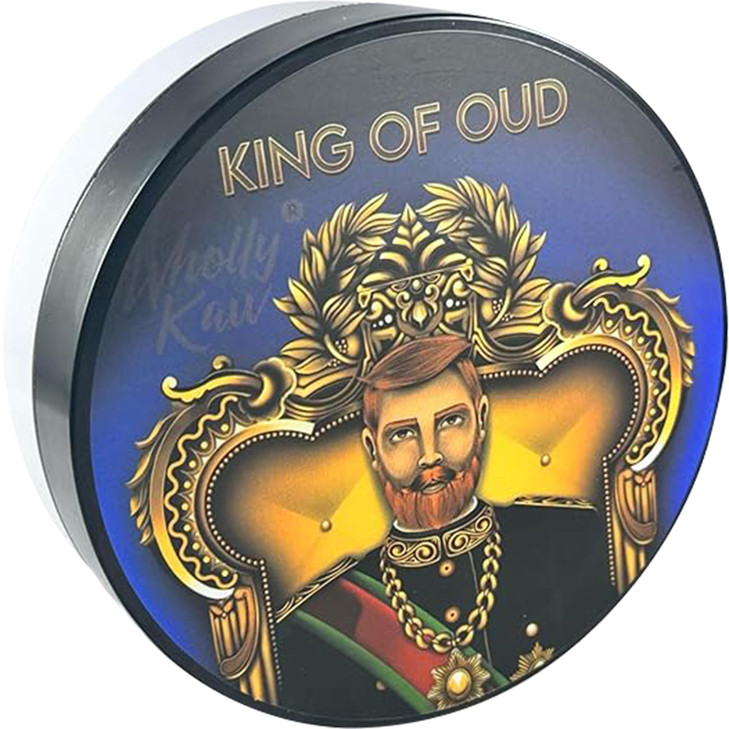 Wholly Kaw Shaving Soap | Luxury Dense, Rich & Creamy Lather Tallow Wet Shave Puck Notes of Bergamot Lemon Clary Sage