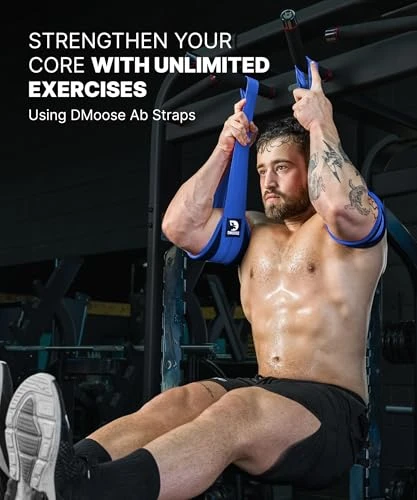 DMoose Ab Straps for Abdominal Muscle Building, Arm Support for Ab Workout, Hanging Ab Straps for Pull Up Bar