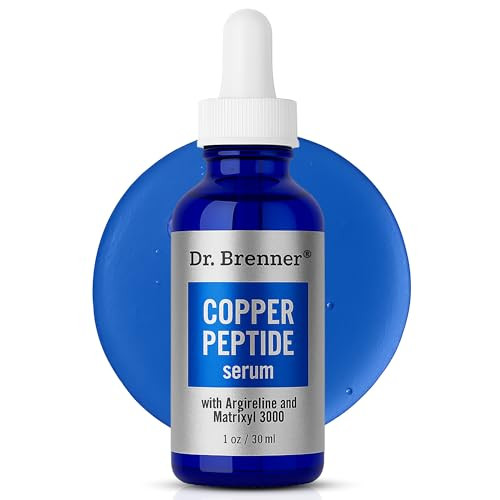 Dr. Brenner Copper Peptide Serum with GHK-Cu peptide, Argireline and Matrixyl 3000 Anti-Aging Moisturizer for Fine