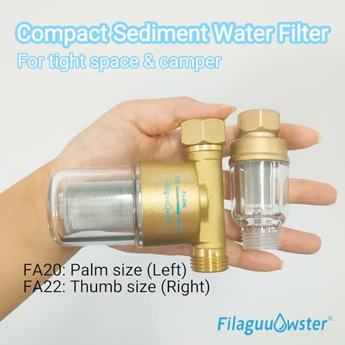 FA22 Washing Machine Water Filter Inline, MINI Brass Sediment Filter