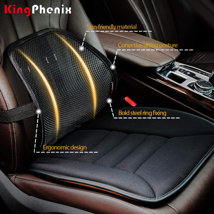 kingphenix 2-Pack Mesh Lumbar Support for Car and Office Chair Comfort