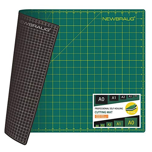 NEWBRAUG 18''  24'' Perfect Self Healing Cutting Mat, Non-Slip Gridded Rotary Cutting Board, Necessary for Quilting,
