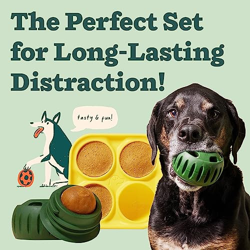 WOOF Pupsicle Dog Treat Toy with Silicone Treat Tray for Dogs 10-25 lbs