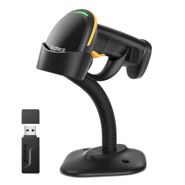 Inateck 2D Barcode Scanner with Intelligent Stand, Wireless QR Code Scanner, Handheld Scanner with APP and SDK, 2D