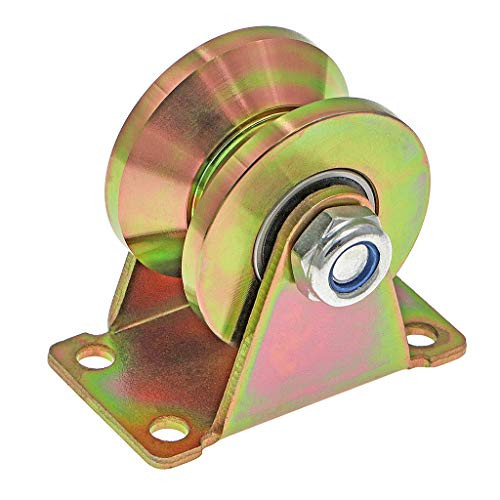 Skelang 2" V-Groove Wheel, Sliding Gate Casters, Heavy Duty Rigid Roller for Inverted V-Track, Rolling Gate,