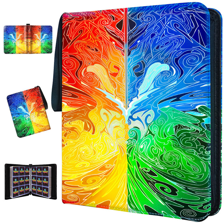 Trading Card Binder for TCG Cards, 9-Pocket Portable Card Collector Ablum Holder Book Fits 900 Cards with 50 Removable