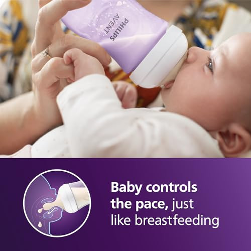 Philips Avent Natural Baby Bottles, Medium Flow, 9 oz, BPA-Free, 4-Pack